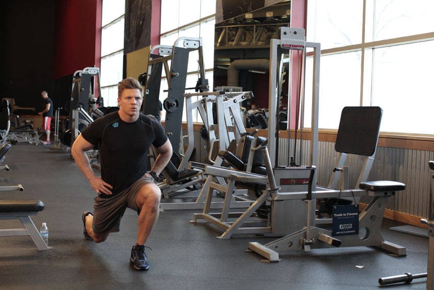 Lunge do flexor — posição final